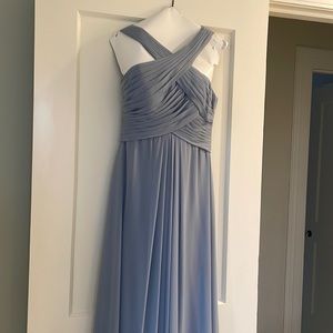 Azazie bridesmaid dress. Dusty Blue